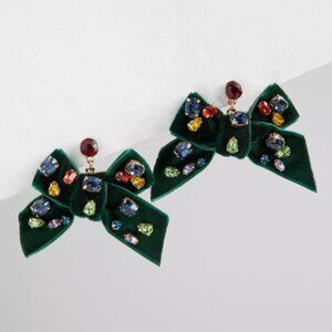 Torrid Holiday Bow Rhinestone Earring NWT